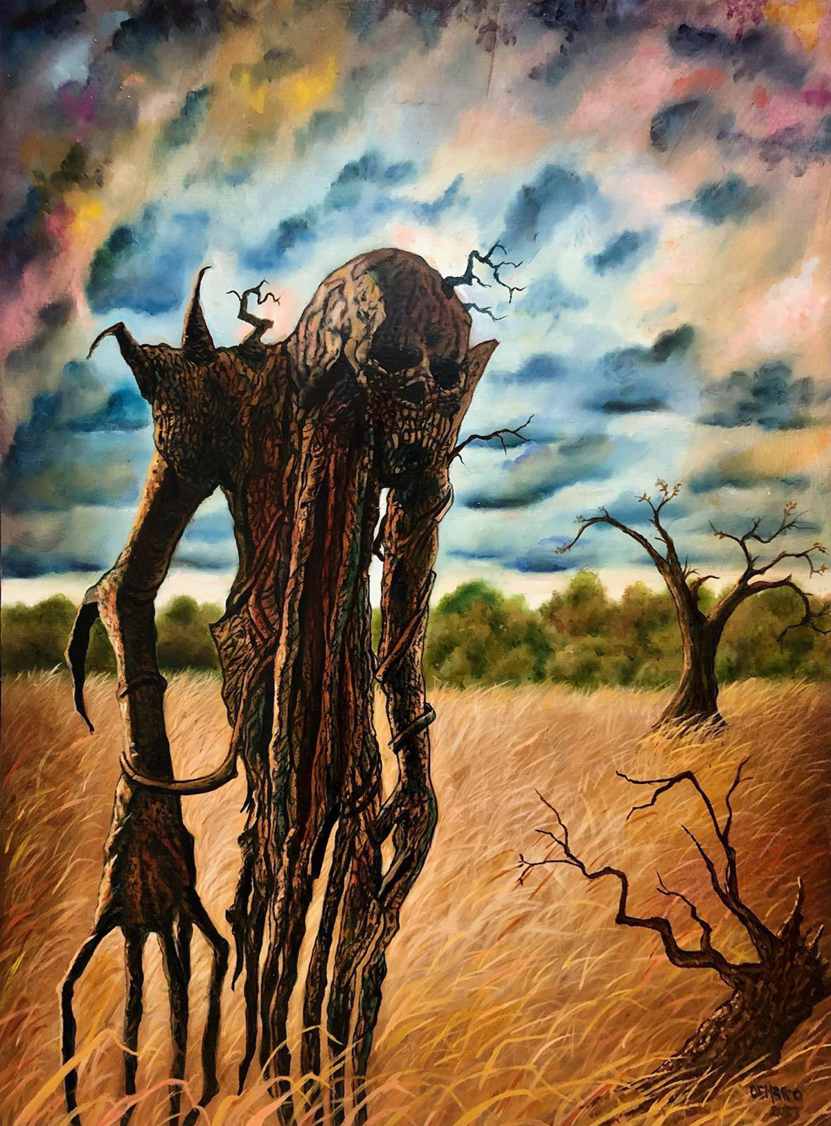 horor oil painting