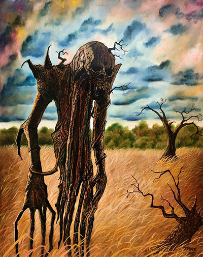 horror oil painting